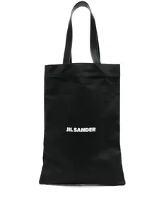 Большая сумка-тоут Flat Shopper JIL SANDER, черный