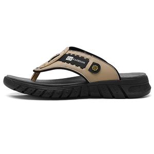 Shiozawa Мужские быстросохнущие противоскользящие шлепанцы с прострочкой цвета хаки, цвет Khaki