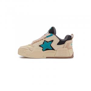 STARTER Волны 90-х Легкие амортизирующие кроссовки для скейтбординга с низким верхом Unisex в бежево-голубом цвете, цвет Beige Blue