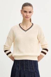 Хлопковый свитер festoso Marella, бежевый