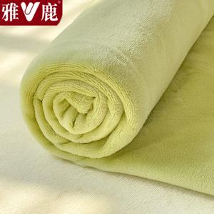 Yalu Простыня 180х200 см из мягкого велюра, цвет бобово-зеленый