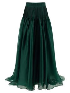 Юбка из органзы с защипами Carolina Herrera, зеленый