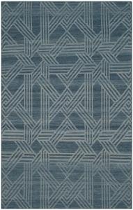 Ковер SAFAVIEH, 122 x 183 см, Kilim Collection, Blue & Light Blue, ручное плоское плетение из шерсти, идеально для помещений с высокой проходимостью: прихожая, гостиная, спальня (KLM251B)