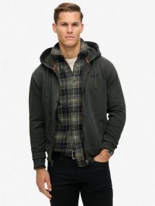 Эссеншиал лого худи с молнией в стиле washed Superdry, Washed Black
