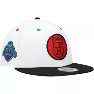 Мужская облегающая шляпа New Era белого/черного цвета Kansas City Royals Primary Eye 59FIFTY