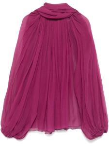 Блузка из шелка с шарфом Atu Body Couture, розовый