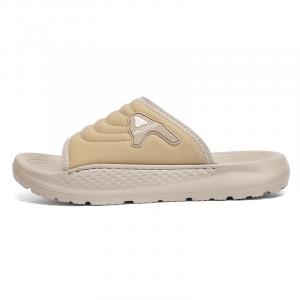 Mulinsen Кожаные тапочки-слипоны с простроченными вставками и противоскользящей подошвой мужские бежевые, цвет Beige