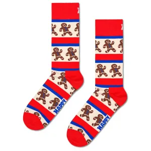 Носки Happy Gingerbread stripe crew, красный