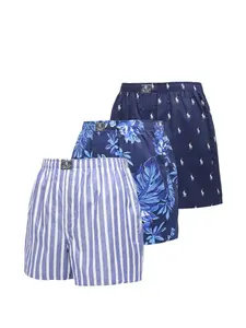 Трусы с принтом (набор из трех штук) Polo Ralph Lauren, синий