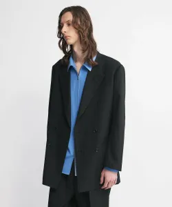 Двубортный пиджак District в тропическую полоску United Arrows, цвет Black