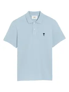 Рубашка поло с монограммой Ami de Coeur AMI Paris, синий