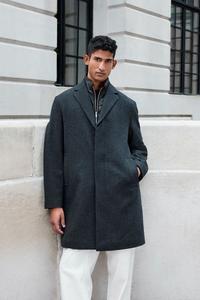 Пальто жилет из шерстяной смеси с наполнителем Next, синий