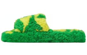 Шлепанцы мужские зеленые/желтые Bottega Veneta