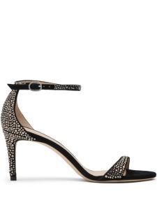 Сандалии Stuart Weitzman 75 мм Nudist Shine, черный