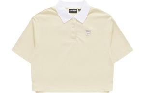 Футболка поло FOB Series женская лимонно-кремового желтого цвета FILA FUSION