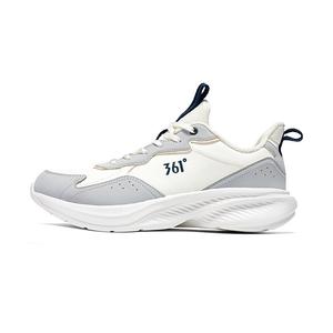361° Непромокаемые нескользящие кроссовки Low Top Casual Running для мужчин, белый серый
