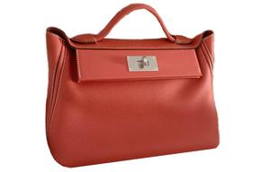 Сумка через плечо 24/24 Togo & Swift из телячьей кожи, кроссбоди, женская сумка ярко-красная HERMES