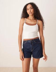 Двухслойная майка ASOS DESIGN кремового и шоколадного цветов