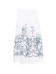 Юбка с цветочным принтом Eleventy, белый