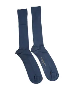 Роскошные хлопковые носки с логотипом, синие Dolce & Gabbana, синий