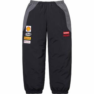 X DUCATI SS24 WEEK16 Track Pant — спортивные брюки унисекс с логотипом и цветным дизайном Supreme, черный