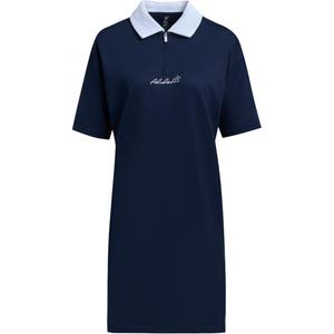 VERBIAGE Женское платье с короткими рукавами Темный индиго Adidas, темно-синий