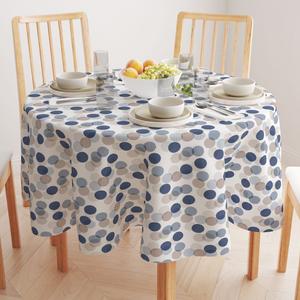 Круглая скатерть, 100% полиэстер, круглая 60 дюймов, абстрактные монотонные точки
