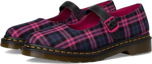 Dr. Martens Womens Elphie Mj, Black/Pink Multi Tartan