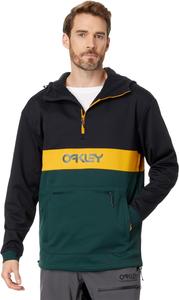 Oakley mens Thermonuclear Protection Nose Grab Softshell Hoodie, Black/Hunter Green