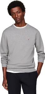 Мужской хлопковый однотонный свитер с круглым вырезом Tommy Hilfiger, легкий пуловер, также доступен в размерах для больших и высоких женщин., Medium Grey Heather