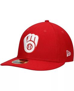 Мужская приталенная шляпа Scarlet Milwaukee Brewers Low Profile 59FIFTY New Era