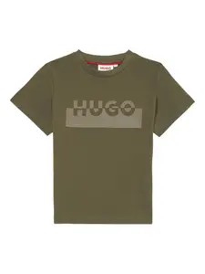 Футболка с короткими рукавами Hugo Kids, зеленый