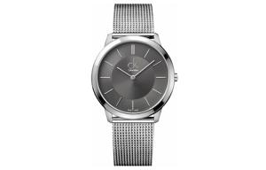 Часы CALVIN KLEIN с кварцевым механизмом на стальном браслете 40 мм серый циферблат унисекс