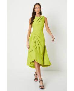 Женское платье из крепа с оборками и открытой спиной Coast, Lime