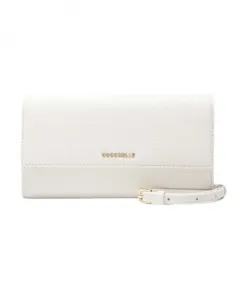 Мягкий металлический кошелек Coccinelle, белый