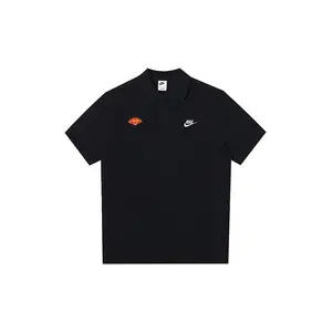Рубашка поло унисекс черная Nike, черный