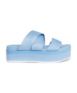 Сандалии на плоской подошве с ремешками из лямок. Calvin Klein Jeans, синий