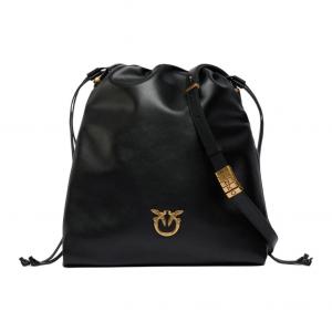 PINKO Кожаная сумка через плечо Regular Women's Black