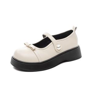 Medd Платформенные туфли Мэри Джейн 4,5 см женские бежевые, цвет Beige