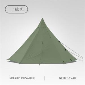 Yjhome ветровая палатка-пирамида, семейная палатка для кемпинга, индийская палатка, зеленая 400*350*240 см