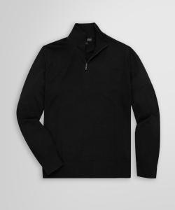 Свитер с воротником-стойкой на молнии до середины груди из мериносовой шерсти