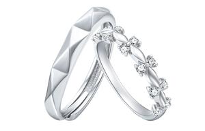 SIMPLE JOYS Пара серебряных колец S925 унисекс с полной инкрустацией циркона раздвижное кольцо adjustable