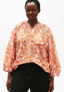 Блуза Tommy Hilfiger Curve RELAXED FIT, Tropical Floral Brilliant/Orange