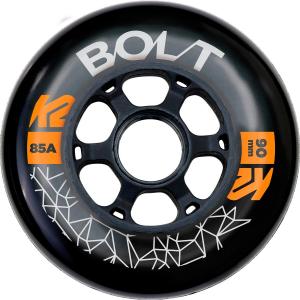 K2 Rolls 'BOLT 90 MM 85A 8-WHEEL PACK W ILQ 9' в черном цвете