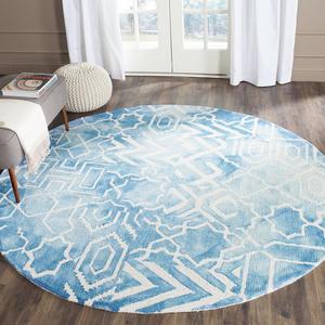 Ковер SAFAVIEH, 153 x 153 см, Dip Dye Collection Blue/Ivory DDY678G ручной работы марокканский акварельный премиум шерстяной