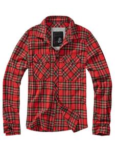 Рубашка Check Shirt Long Sleeve красного цвета Brandit