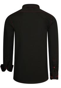 Рубашка с длинными рукавами и тонкой контрастной строчкой RUSTY NEAL, цвет Schwarz Rot