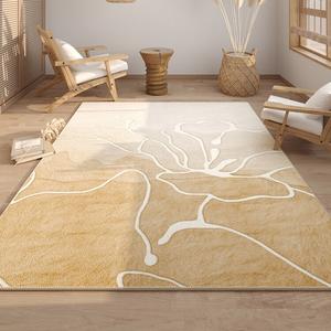 AOVOC Ковер 180х250 см для гостиной/спальни в стиле wabi-sabi, натуральный деревянный дизайн, напольный коврик