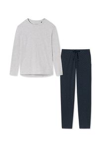 Пижамы из органического хлопка SCHIESSER, цвет Blau Gepunktet Grau