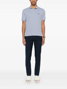 Рубашка поло с вышитым логотипом Herno, синий